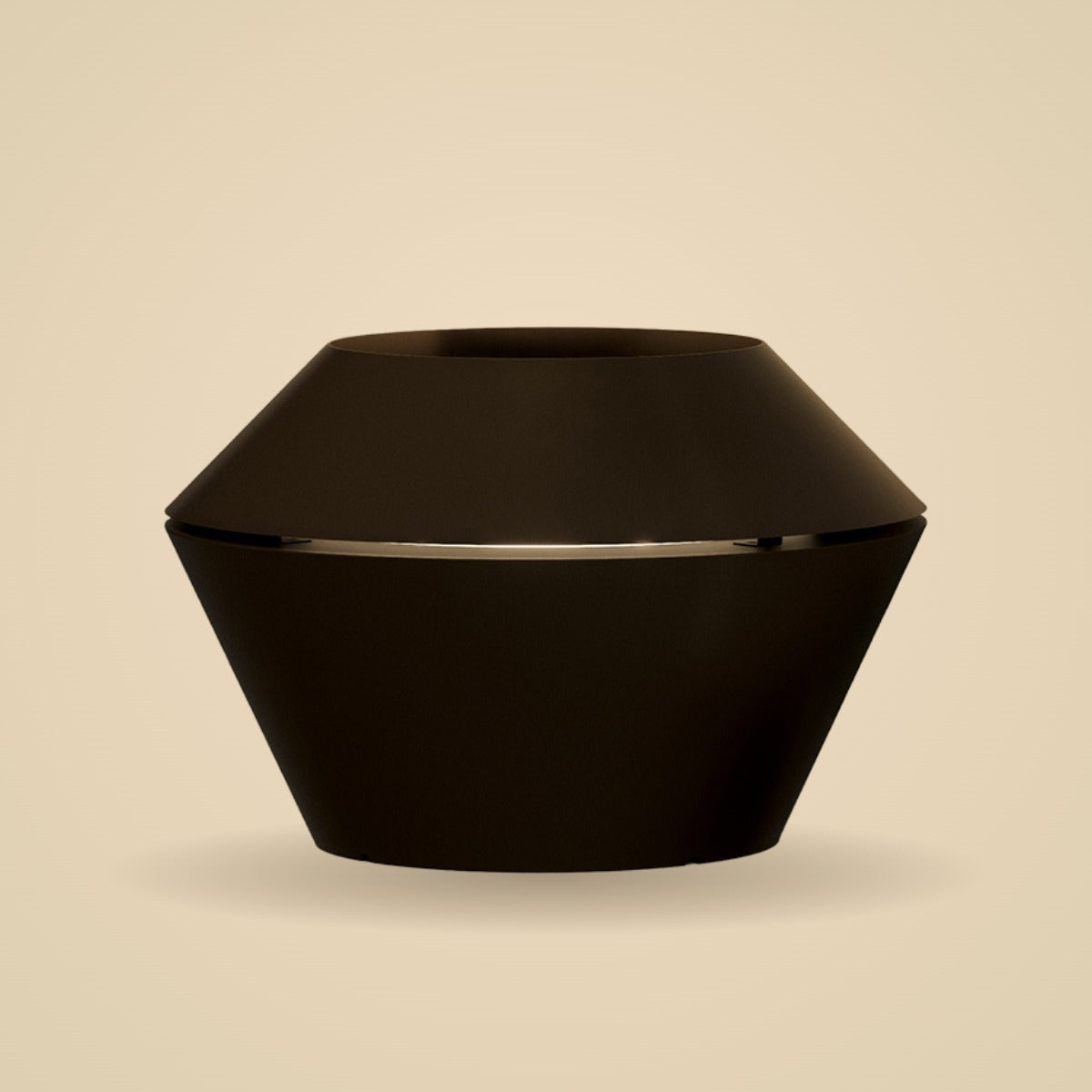 Mazu Oyster plantenbak studio – Zwart-bruin