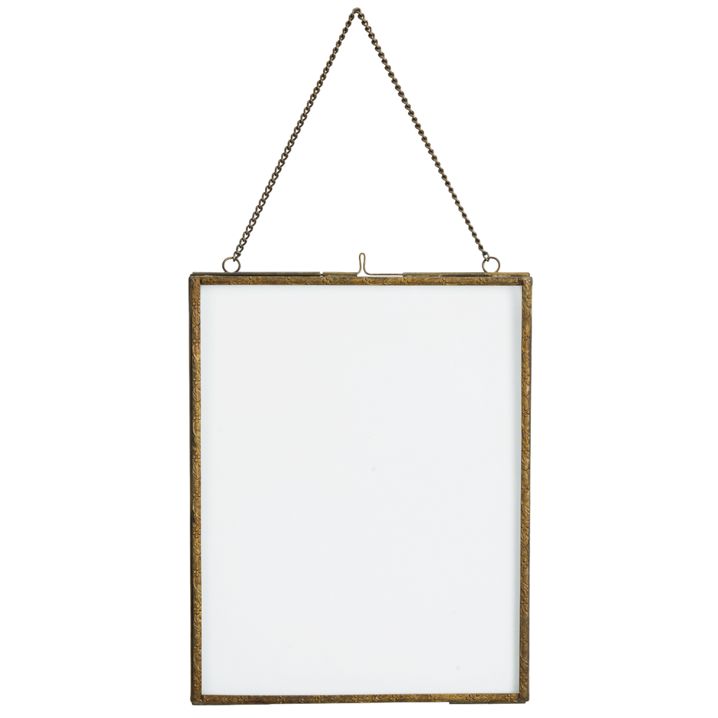 Hangende fotolijst verouderd messing 20x25 – Madam Stoltz