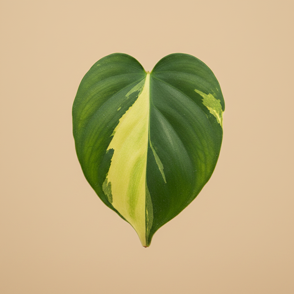 Philodendron scandens Brasil blad close-up