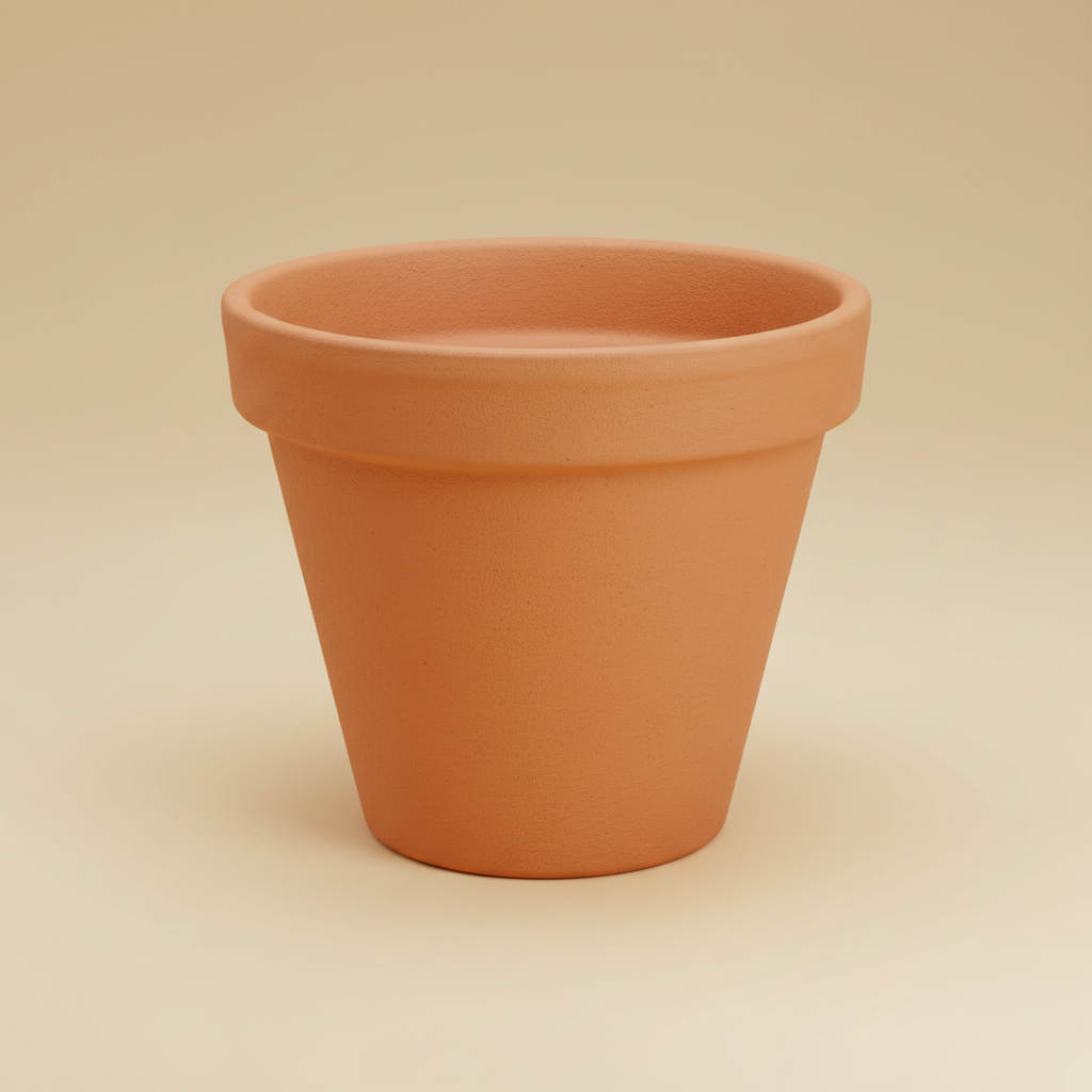 Pot Terracotta D13X12H – Beige Studio Packshot