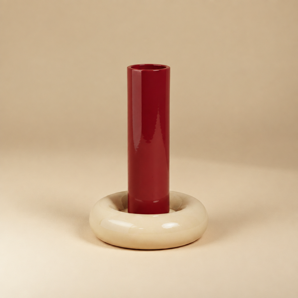 Kandelaar Donut L - Bordeaux | catalogusfoto