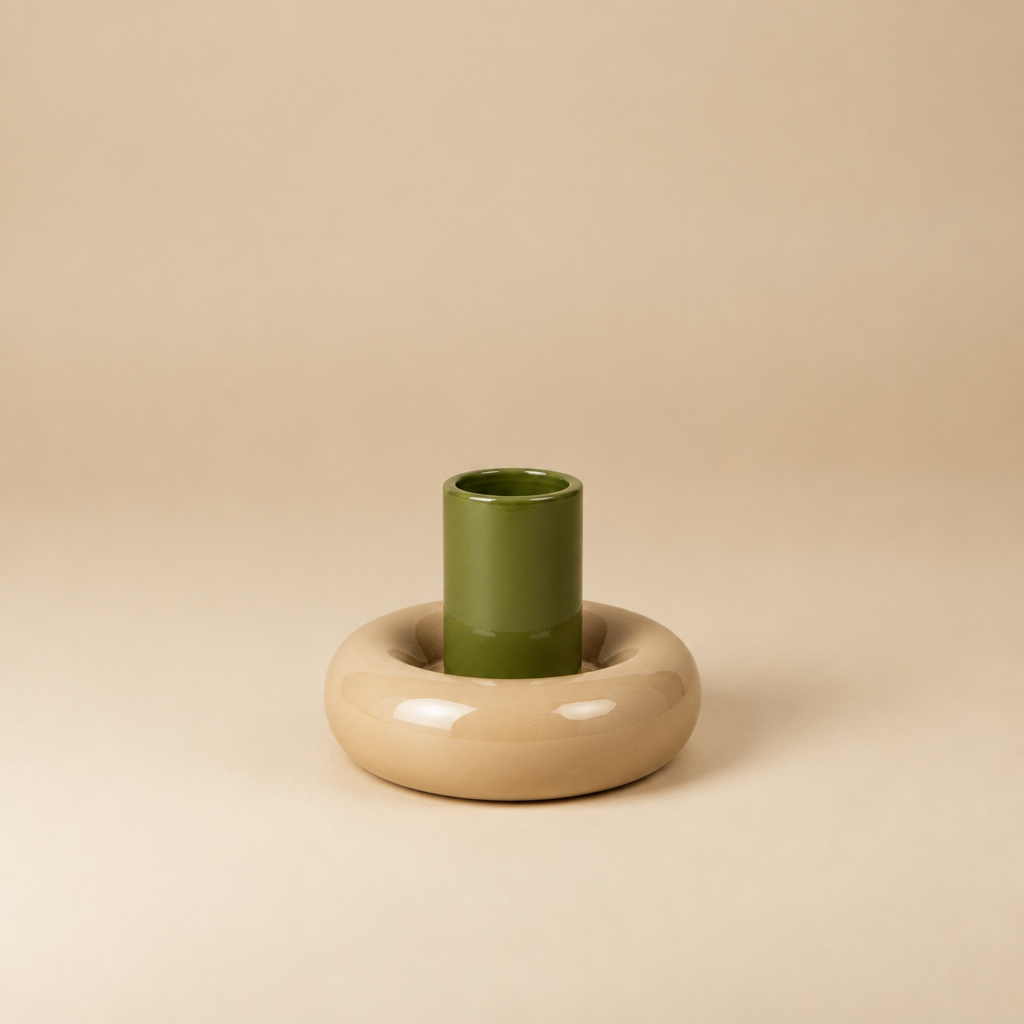Kandelaar Donut S - Kaki | catalogusfoto