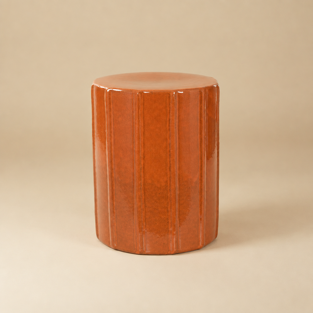 Keramische kruk oranje | catalogusfoto
