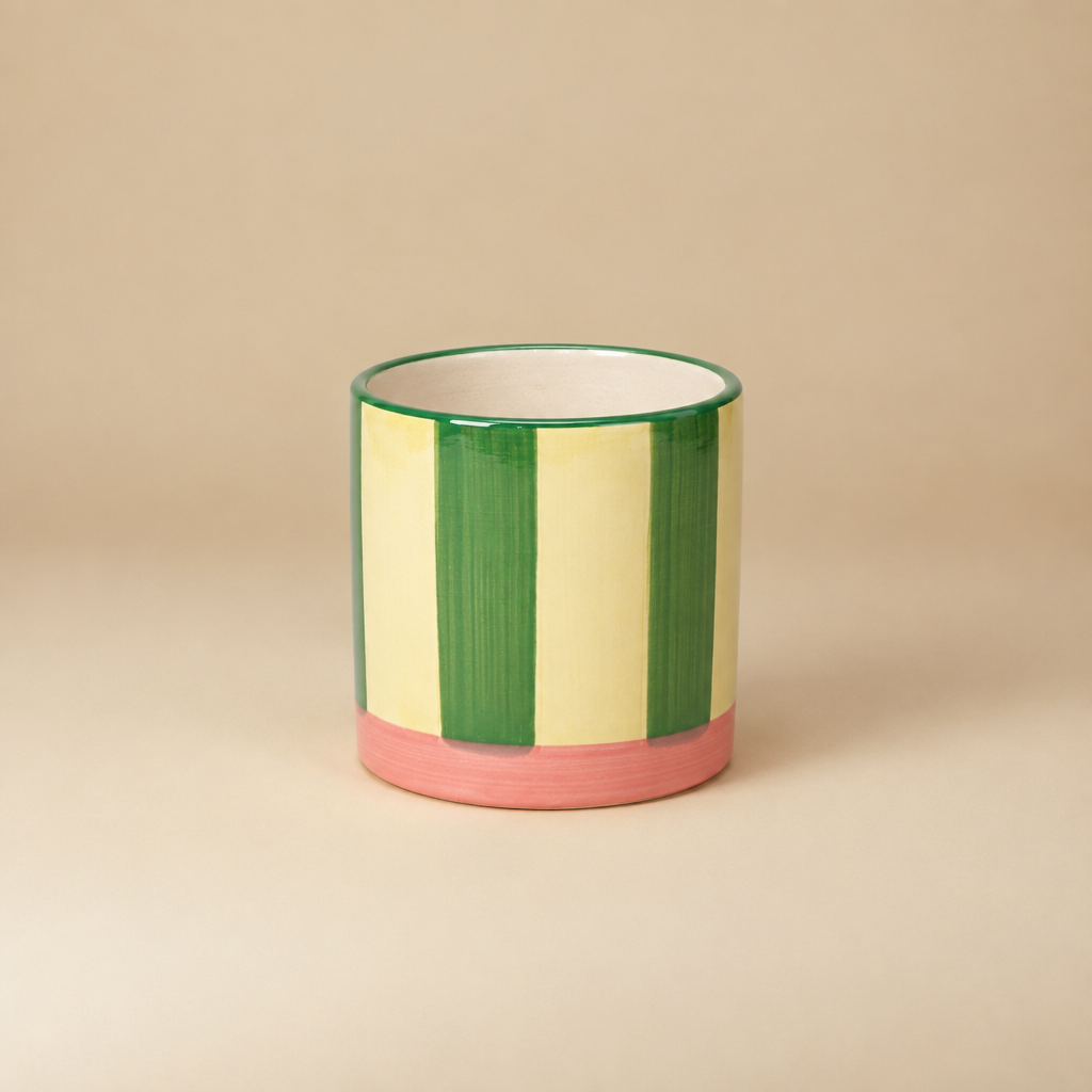 Sara groen/roze strepen 10 cm | catalogusfoto