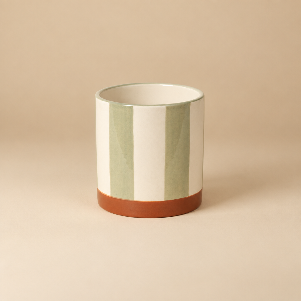 Sara groen/bruin strepen 10 cm | catalogusfoto