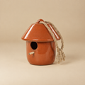 Keramische vogelhuispot oranje | catalogusfoto