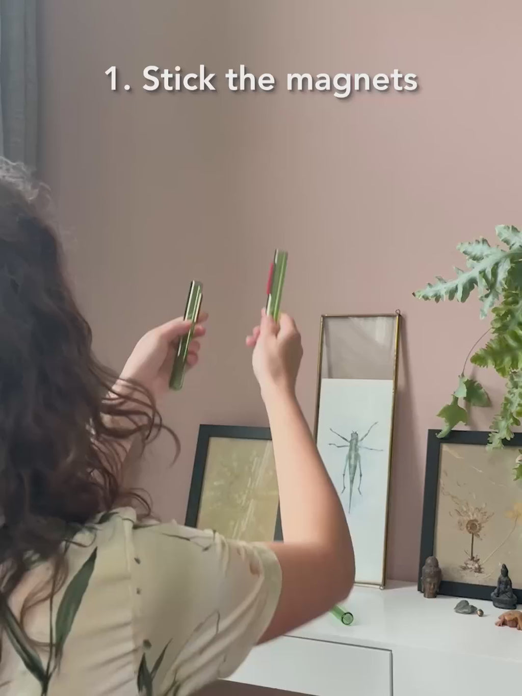 Walleaf Small — Magnetische muurvaasje voor stekjes of bloemen