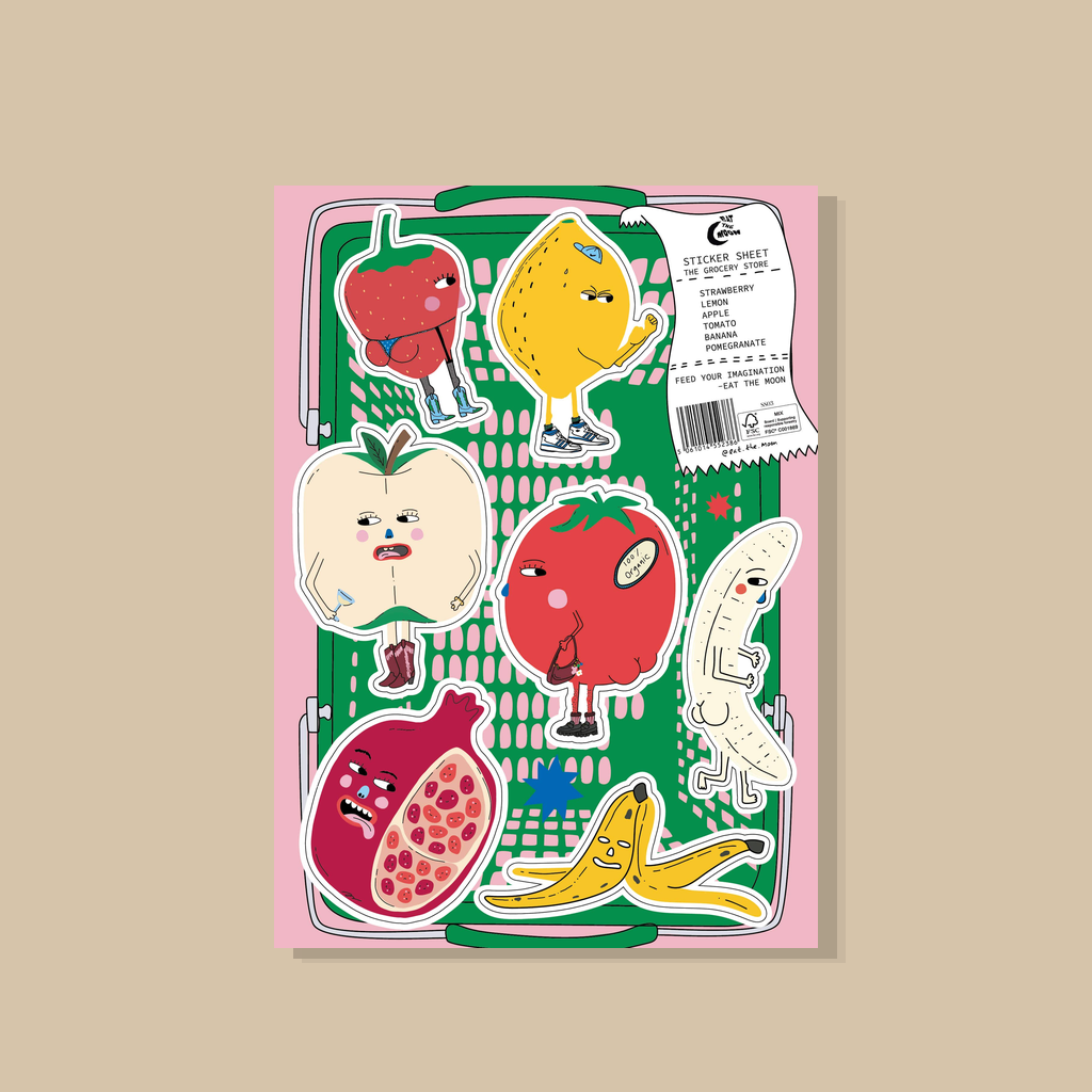 A5 Grocery store sticker sheet , scrapbooking stickers | catalogusfoto