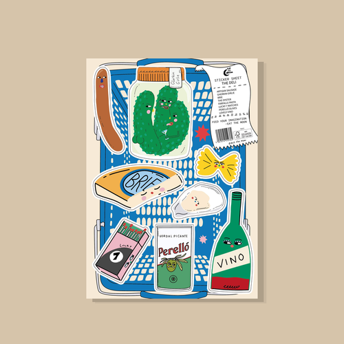 A5 sticker sheet, deli junk journal sticker sheets | catalogusfoto