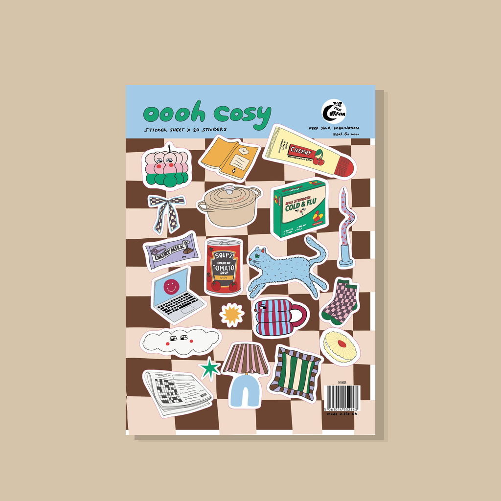 A5 sticker sheet; cosy design, scrapbooking, junk journal | catalogusfoto
