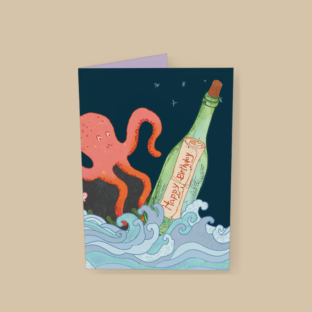 Message in a Bottle A6 Greetings Card | catalogusfoto