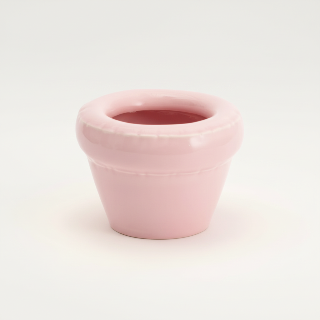 Roze plantenpot studio packshot