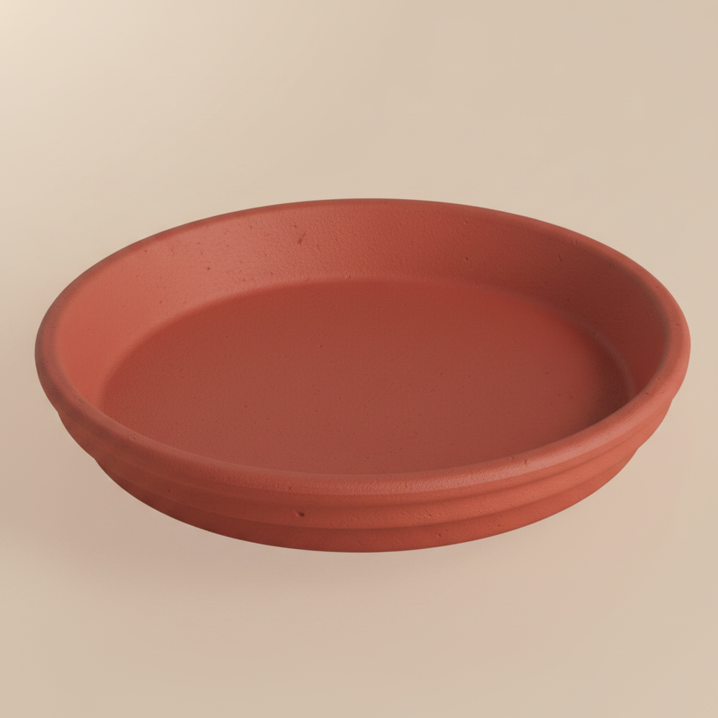 Saucer Terracotta D26CM – Beige Studio Packshot