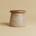 Taupe reactive glaze pot