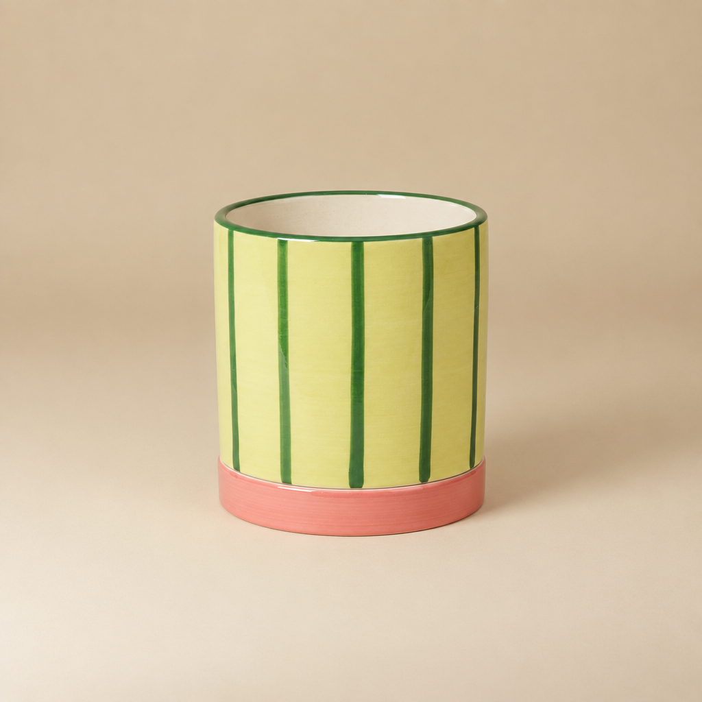 Sara groen/roze lijnen 10 cm | catalogusfoto