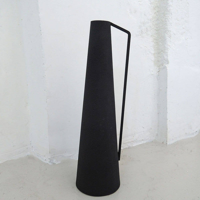 Vase conique and metal noir H36 cm - Tosca